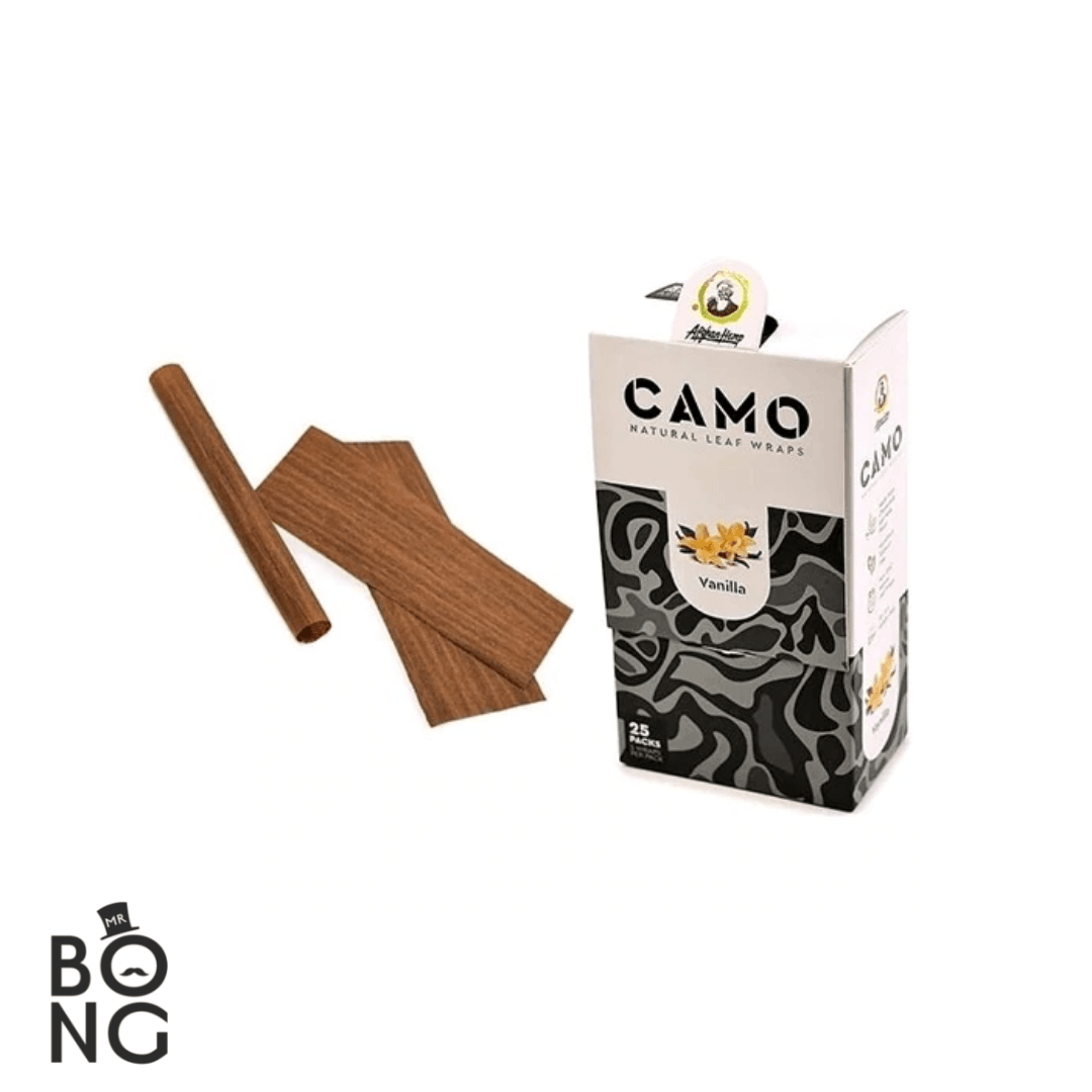 Afghan Hemp Camo Natural Leaf Wraps (5 Piezas) - Mr Vapes