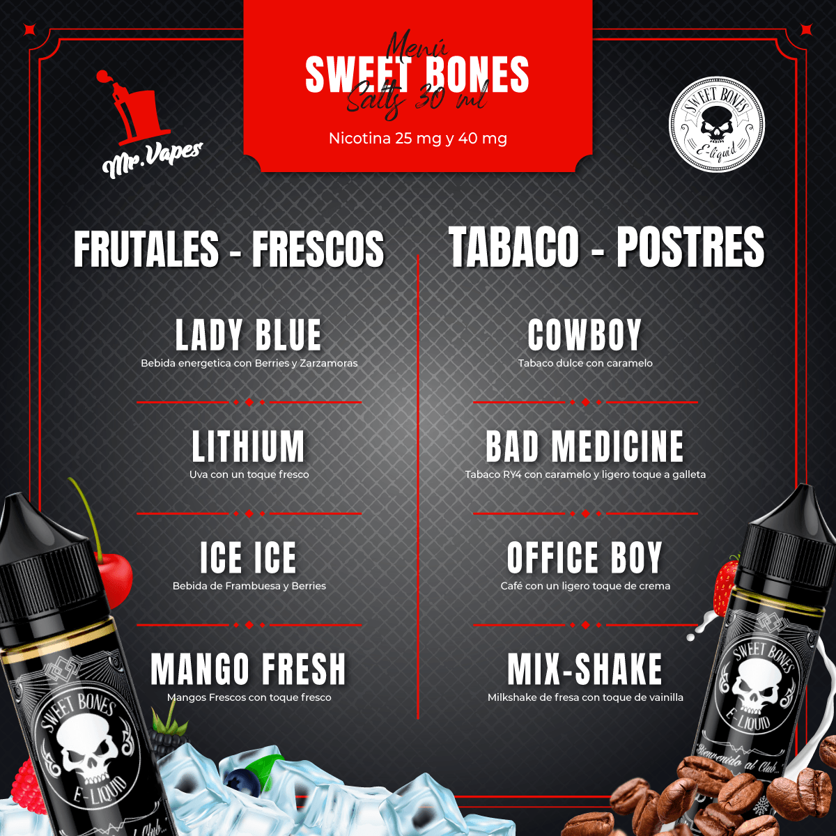 SweetBones Salt (Varios Sabores) - Mr Vapes