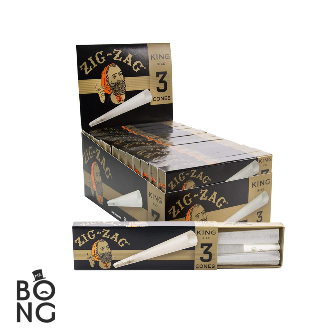 Zig Zag Conos King Size Unbleached - 3pz (Con filtro) - Mr Vapes - Vapes
