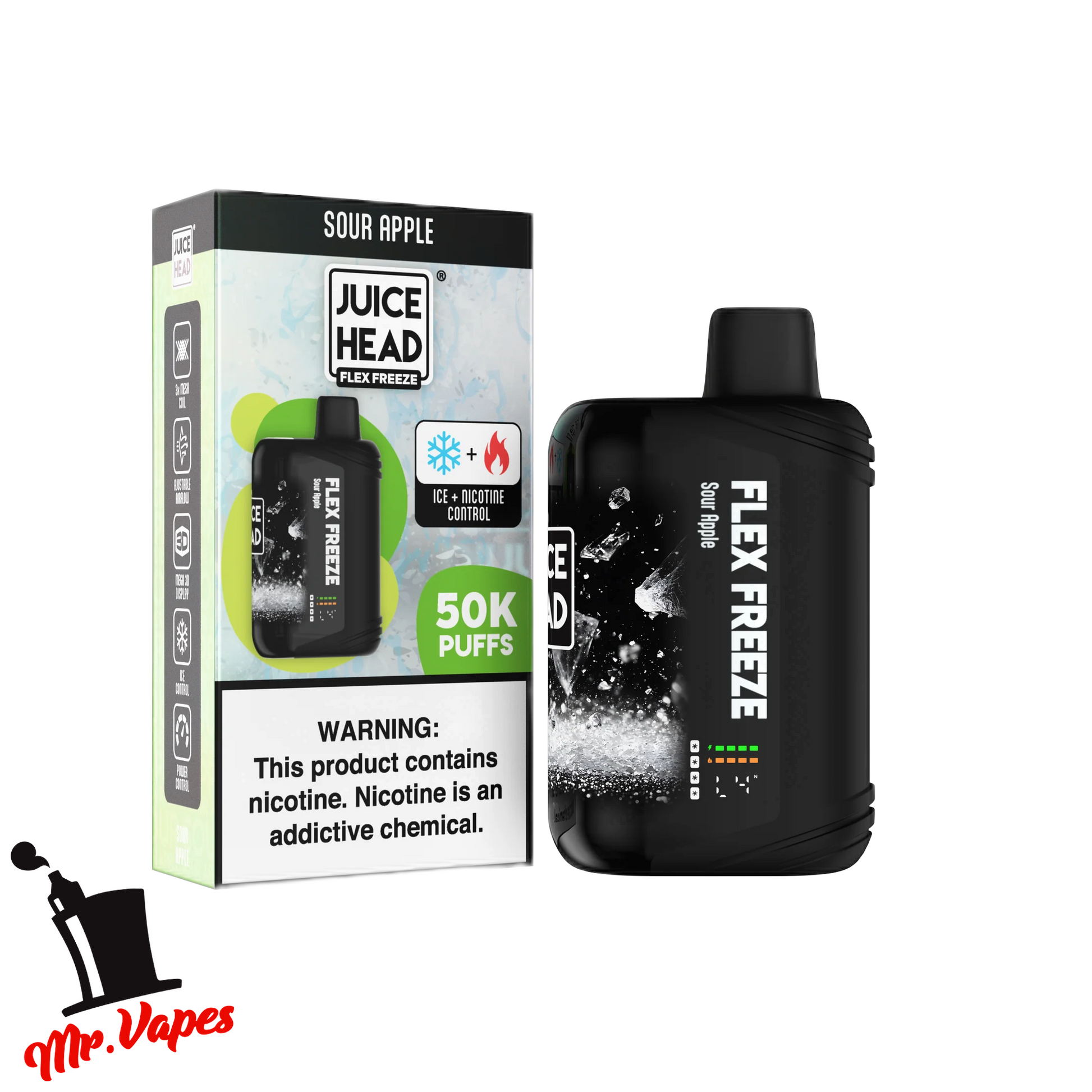 Juice Head Flex Freeze | Desechable 50,000 Hits - Mr Vapes - Vapes