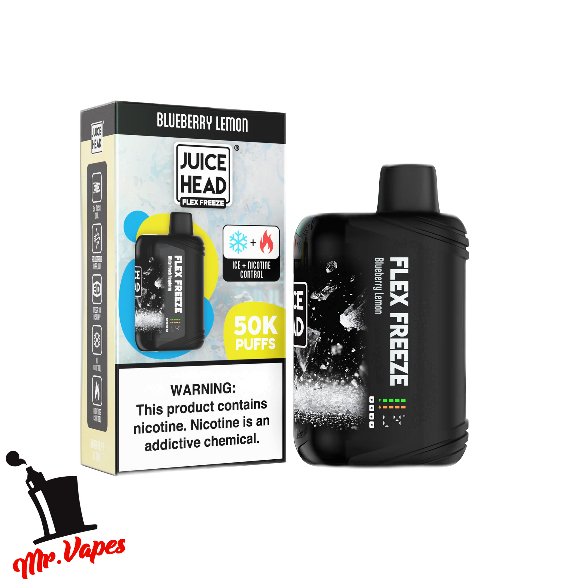 Juice Head Flex Freeze | Desechable 50,000 Hits - Mr Vapes - Vapes