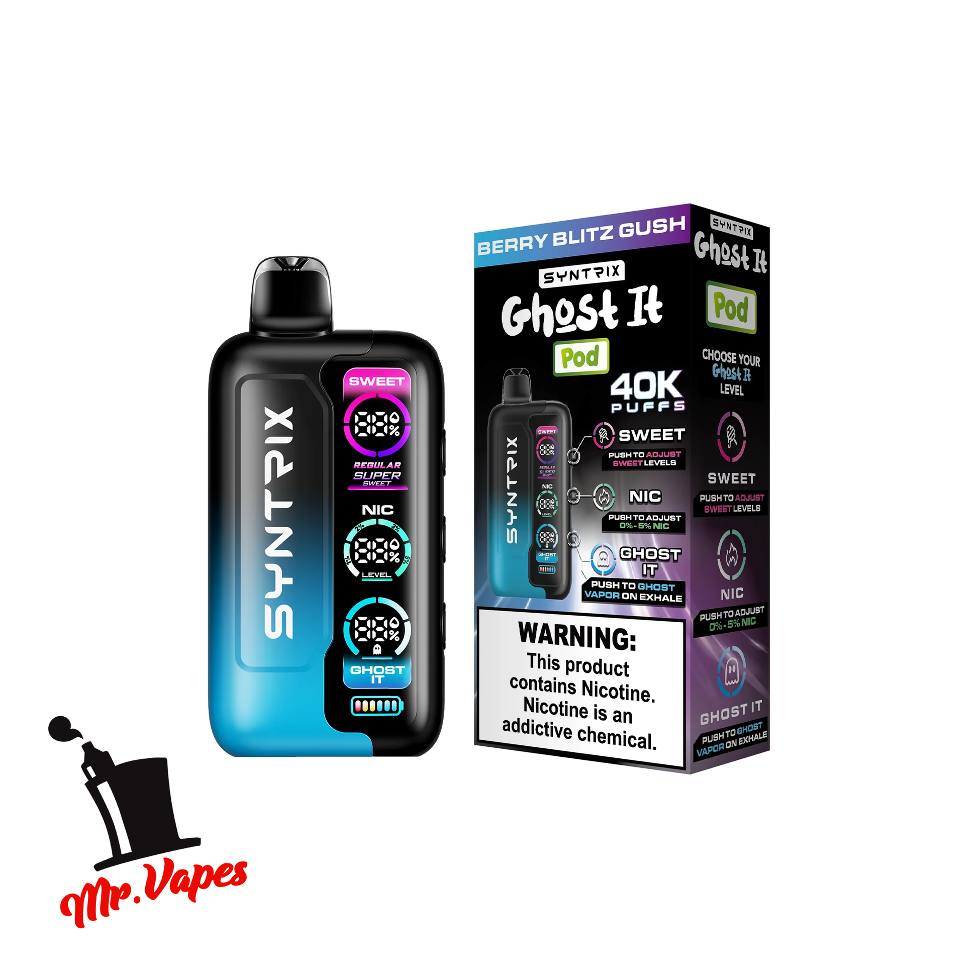 Syntrix Ghost It | Desechable 40,000 Hits - Mr Vapes - Vapes