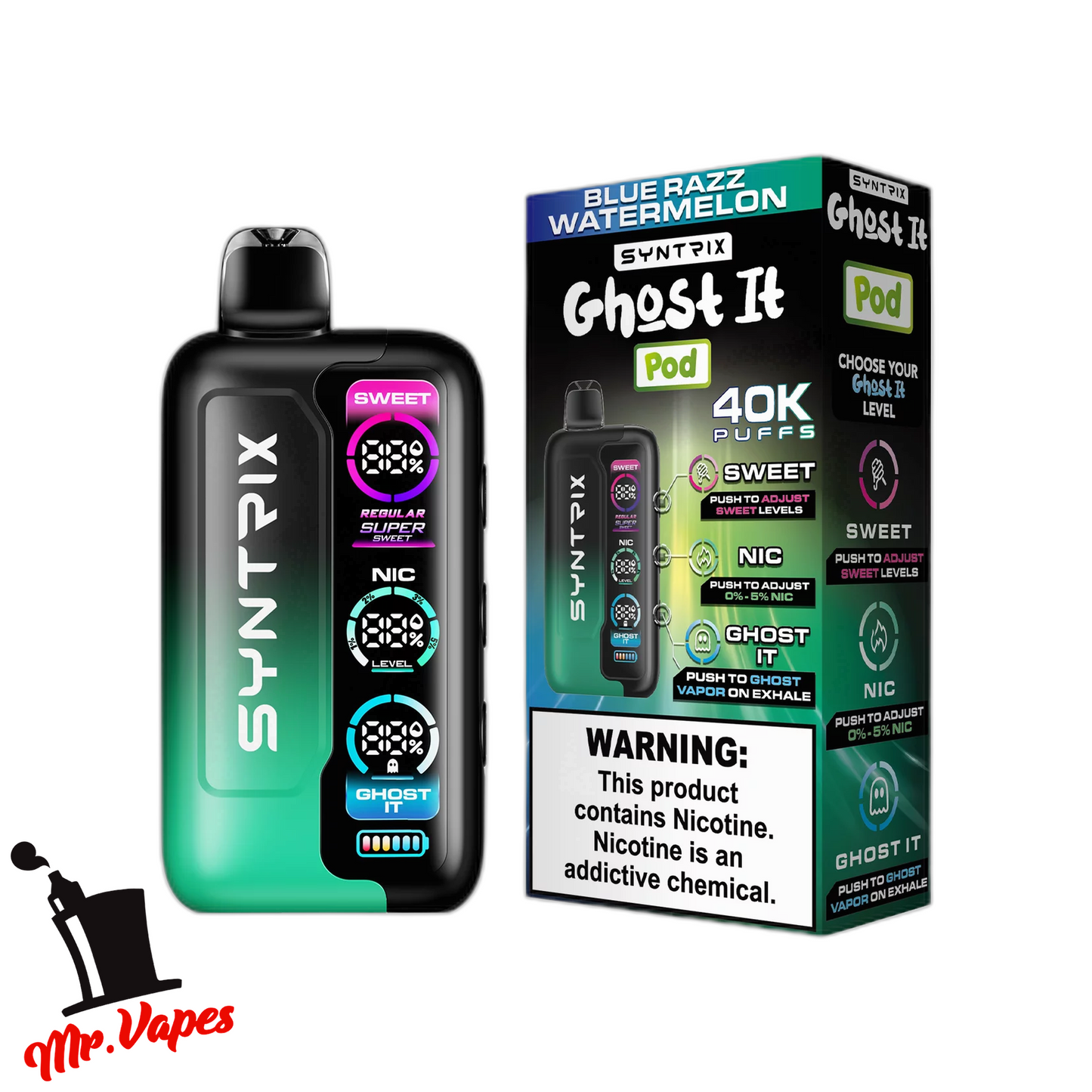 Syntrix Ghost It | Desechable 40,000 Hits - Mr Vapes - Vapes