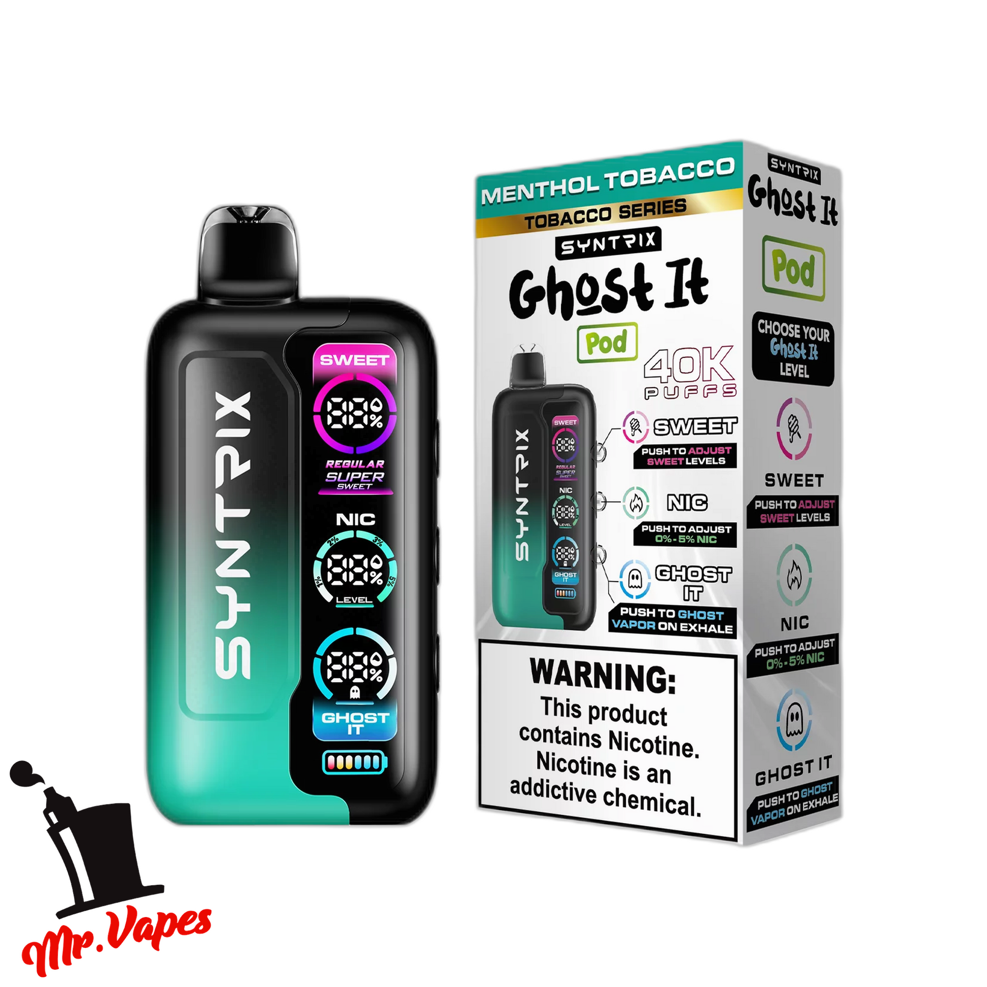 Syntrix Ghost It | Desechable 40,000 Hits - Mr Vapes - Vapes