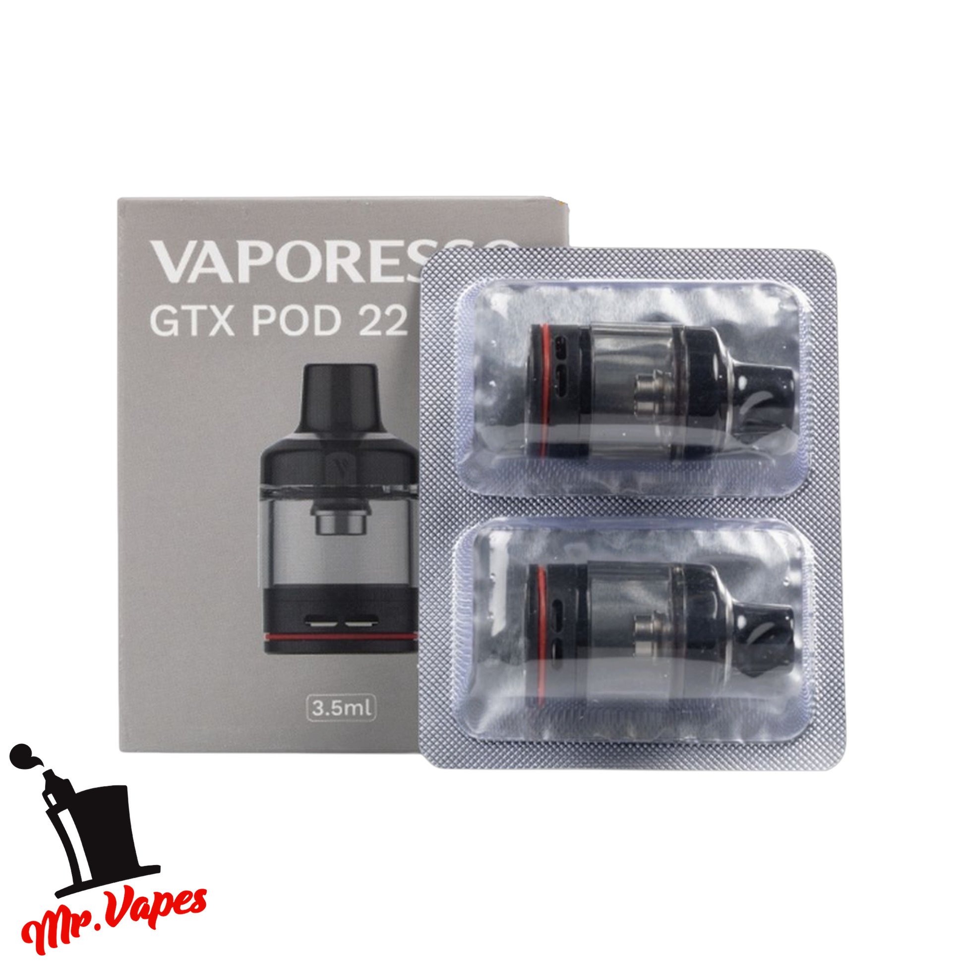 Vaporesso GTX Pod 22 - Cartucho sin Coil - Mr Vapes - Vapes