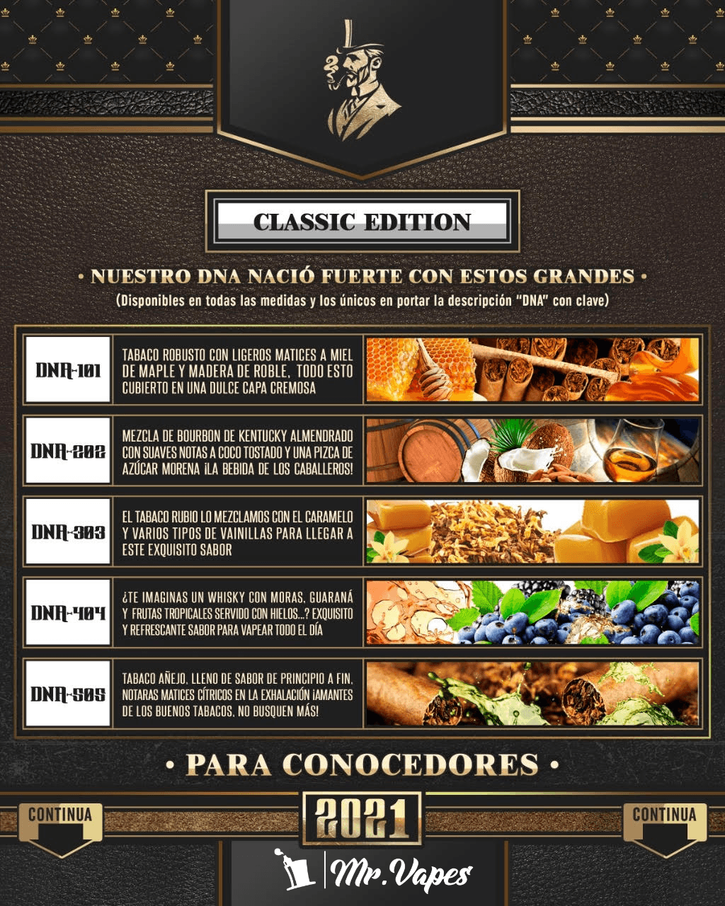 Gentleman 60ml (Varios Sabores) - Mr Vapes